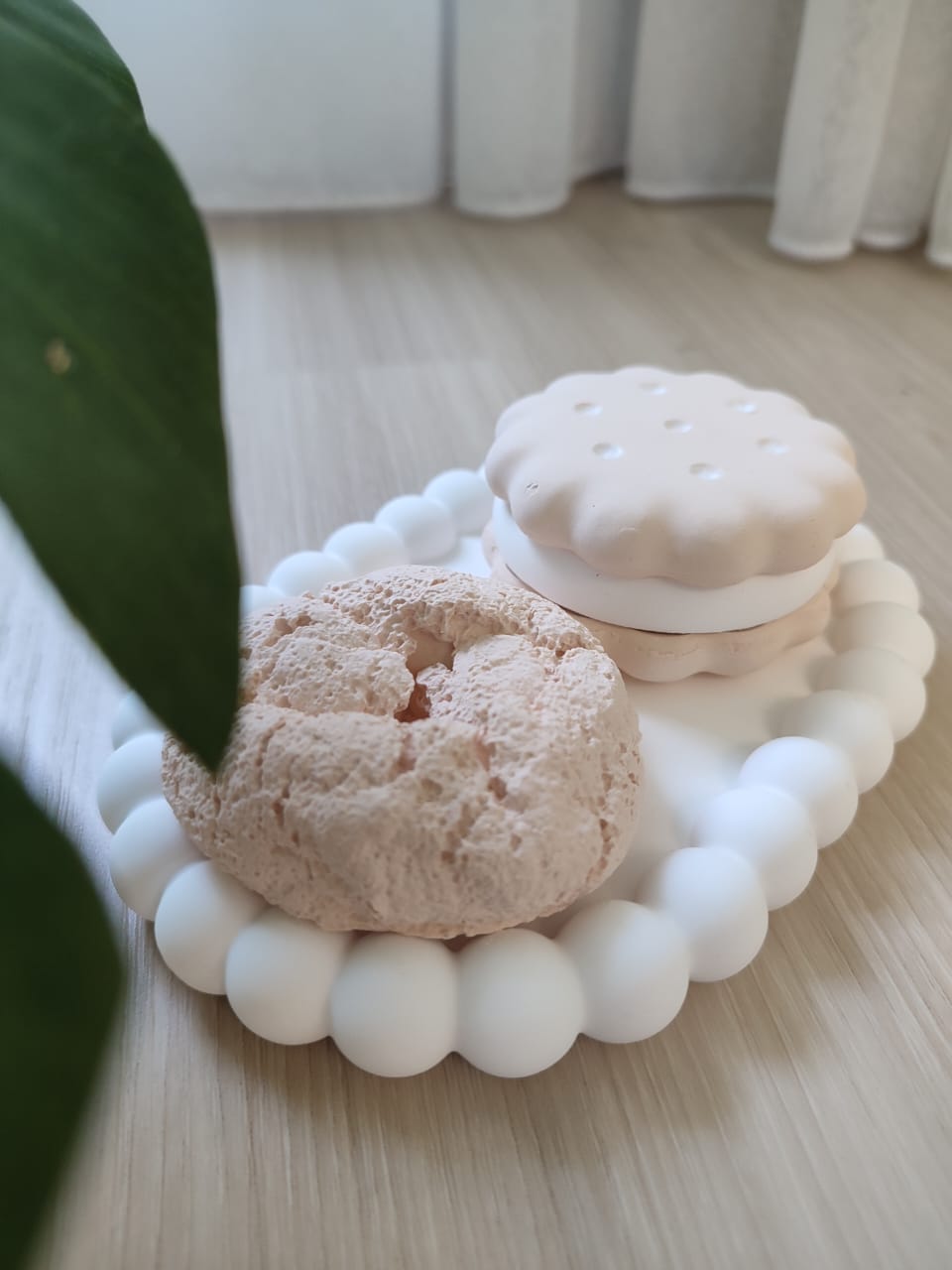 Double Cookie Aroma Stone Set With Tray