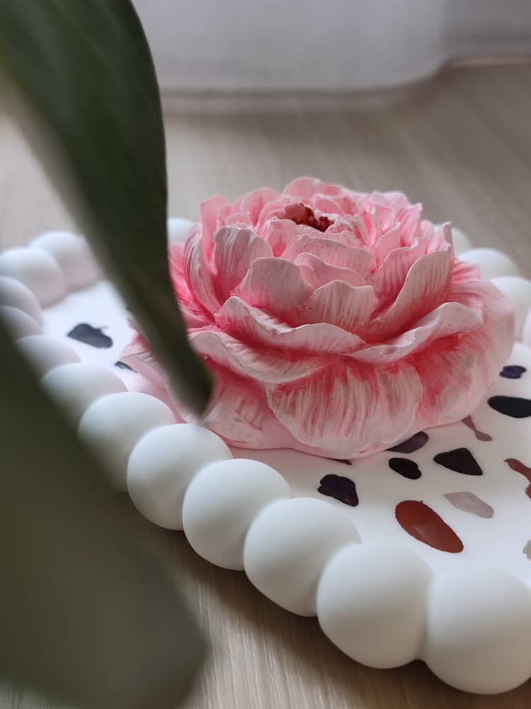 Peony Flower Aroma Stone Set